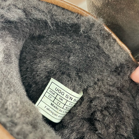 UGG Australia Beacon Sheepskin Lined Men's‎ Chestnut Brown Leather Boots - Picture 14 of 15